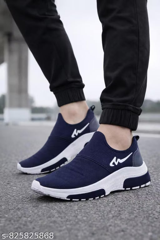 Men’s Navy Blue Slip-On Sports Sneakers