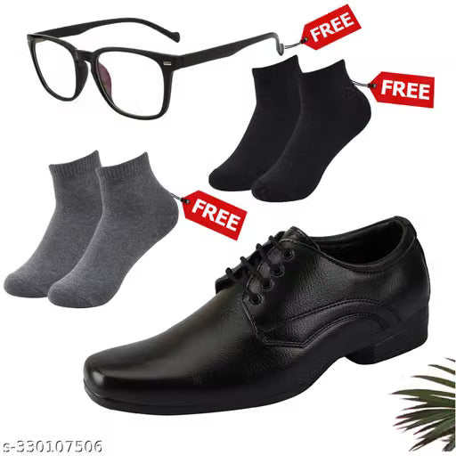 Fashionable Formal Shoes/Party Shoes/Multicolour Free Sunglasses & Free Socks Combo/For Men And Boys