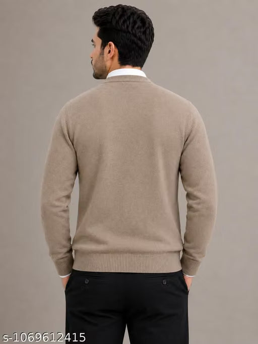 Executive Textured Knit Sweater V. Shape