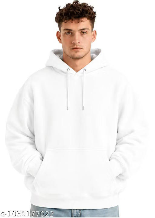 Unisex Plain Hoodie | Premium Cotton Blend Hooded Sweatshirt | Full Sleeve Regular Fit Casual Winter Wear with Kangarooo Pocket