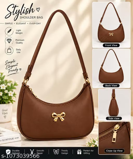 Women’s Black & Brown Sling Bag Combo for Girls – Stylish PU Leather Crossbody Shoulder Bags, Compact Ladies Handbags, Adjustable Strap Purse Set for Daily Use, Travel, Shopping, Office & Party