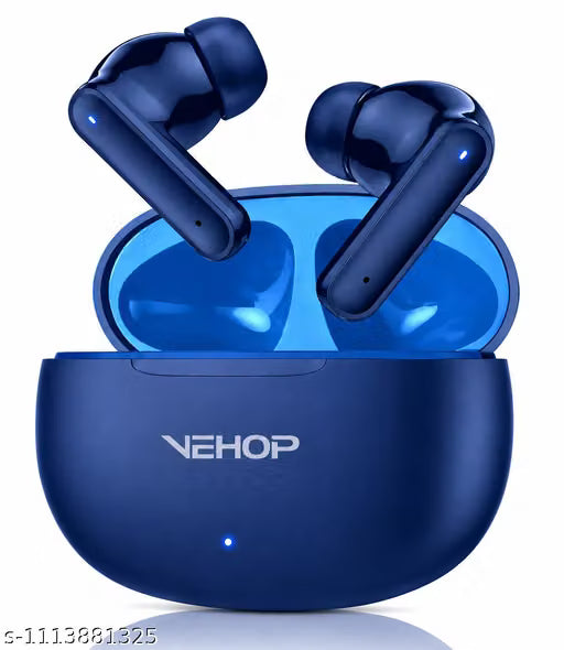 VEHOP ULTRAPODS 3 Premium Wireless TWS Bluetooth Earbuds | 50 Hours Playtime Fast Charging Earphones | Ultra Low Latency Gaming Headset with Built-in ENC Mic | IPX7 Waterproof Bluetooth Headphones Headset