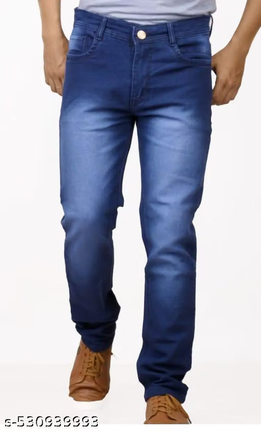 Trendy Denim Slim Fit Casual Wear Full Leangth Jeans Pants For Men