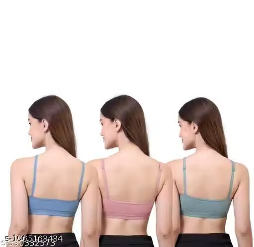 COMBO OF 3 Women Sports Non Padded Exercise gym Running Bra