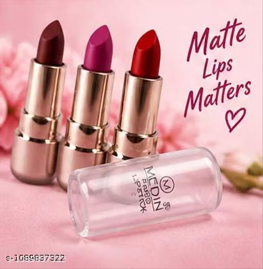 Medin Paris Copper Women Special Matte Lipsticks combo set (3) maroona voilet hot chocolatea