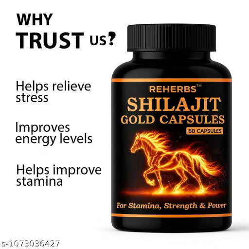 Pure Natural & Herbal Shilajit Gold Capsules 60 Capsules, 500MG - Natural Energy Booster
