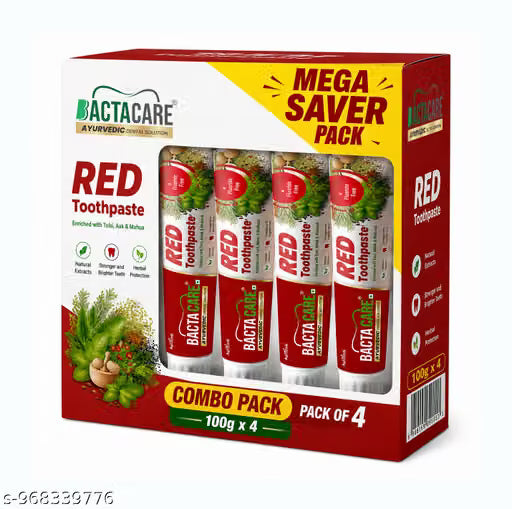 Red Toothpaste - Super Saver Pack (400g - 100g Pack of 4)