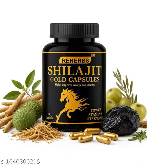 Pure Natural & Herbal Shilajit Gold Capsules 60 Capsules, 500MG - Natural Energy Booster