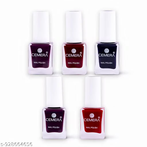Cemera Nail Polish FOREST - Nature Green Collection (Pack of 5, 8ml)