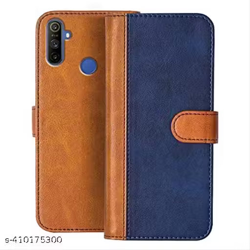 REALME NARZO 20A Flip Case Leather Finish | Inside TPU with Card Pockets | Wallet Stand and Shock Proof | Magnetic Closing | Complete Protection