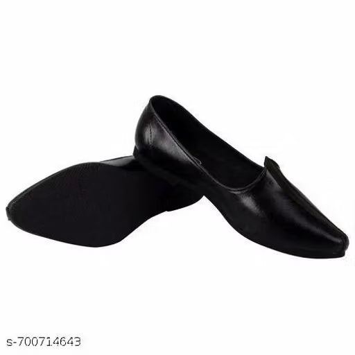 Men’s Black Formal Leather Slip-On Shoes | Classic Office & Ethnic Wear Footwear for Daily & Occasion Use