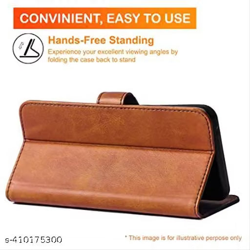 REALME NARZO 20A Flip Case Leather Finish | Inside TPU with Card Pockets | Wallet Stand and Shock Proof | Magnetic Closing | Complete Protection