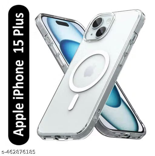 AEIDESS iPhone 15 Plus Back Case Cover | Compatible with MagSafe | Scratch-Resistant Back Case Cover | Clear Back Case Cover Compatible for iPhone 15 Plus |