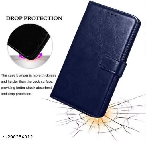 KD MOBILE CENTRE Oppo K3 / RealMe X Flip Cover | Leather Finish | Inside Pockets & Inbuilt Stand | Shockproof Wallet Style Magnetic Closure Back Cover Case for Oppo K3 / RealMe X (Blue)