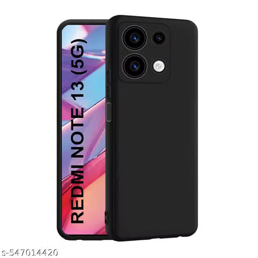 Mi Redmi Note 13 5G |Black Back Cover | Stylish |Protective| Shockproof|Premium Black Back Cover (Camera Protection & Shockproof)