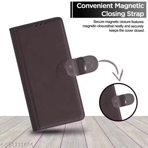 Mi Redmi 10A / 10A Sport/Redmi 9 / Redmi 9 Activ / 9C / Poco C31 Flip Cover| PU Leather Finish | 360 Protection | Wallet & Stand | Strong Magnetic Flip Case (Blue Button)