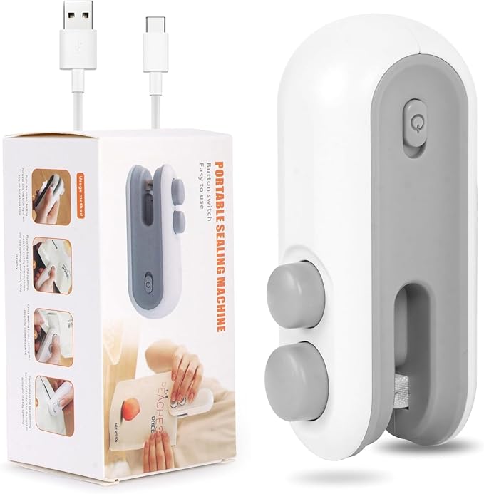 2 in 1 USB Rechargeable Magnetic Heat Sealing and Cutting Bag Seale