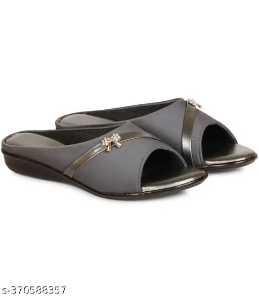 H Ladies Woman Sandals Synthetic Leather Lycra Leather Flat Sandals Aadab Fashionable Women Flip flop & Slippers