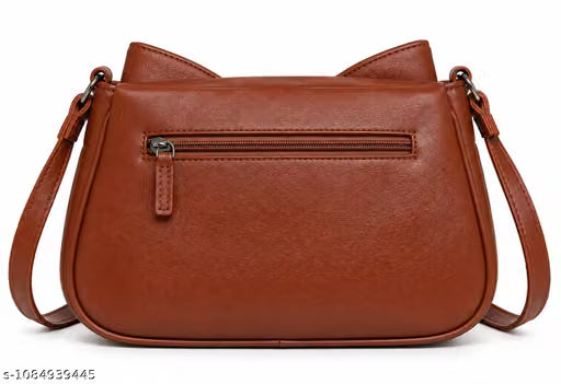 "Stylish Women’s Bow Design Sling Bag PU Leather Shoulder Crossbody Handbag"
