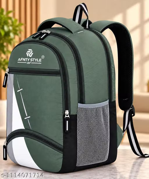Stylish School Backpack for Girls & Boys with Free Bottle | Multi Pocket College & Travel Bag
