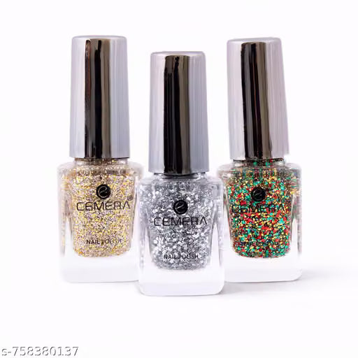 CEMERA DAZZLING Nail Polish Combo Pack of 3 (10ml Each) | High Pigment | Quick Dry | Glossy Finish