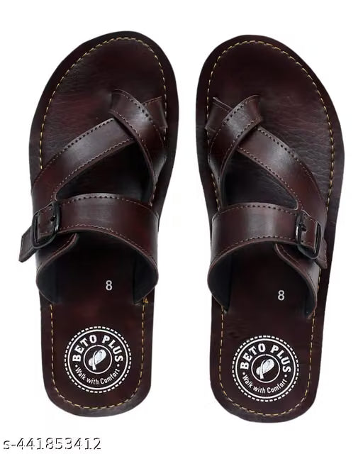Classy Beto Plus Comfortable Stylish Brown Color Men's Flip Flop Slipper