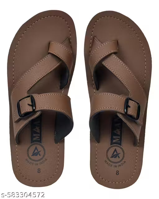 MAAN latest fancy and stylish leather look mens slippers