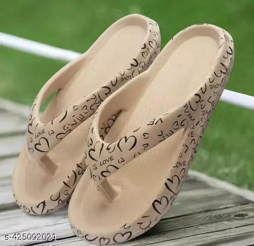 Ladies New Stylish Love Printed slippers